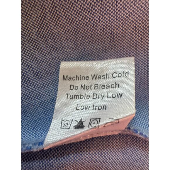 Tuckernuck Oxford Sleeveless Ruffle Blue Shirt Dress Medium Collar button down - Picture 11 of 12